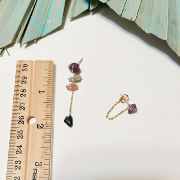 Crystal  drop earrings #480 - Picture 3 of 5